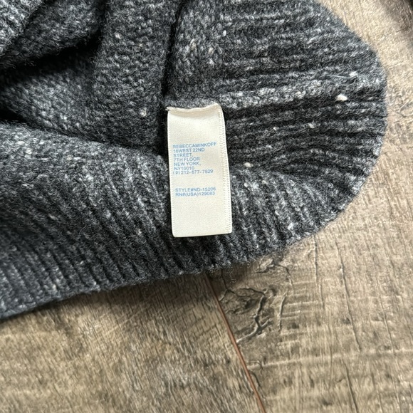 REBECCA MINKOFF WOOL ALPACA COLD SHOULDER SWEATER - Picture 11 of 12